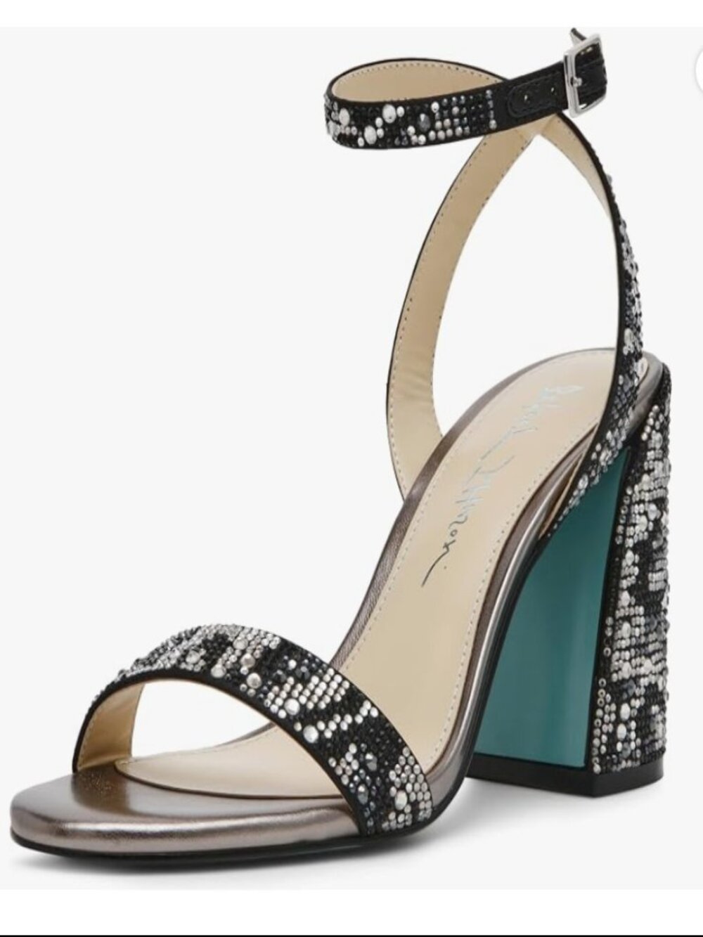 Betsey Johnson Women's Jet Heeled Sandal, Snake, 9.5, NIB